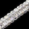 Electroplate Transparent Glass Beads Strands GLAA-C029-03B-01-2