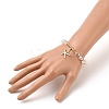 Brass Starfish Charm Bracelets BJEW-JB05571-03-6