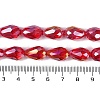 Transparent Electroplate Glass Beads Strands EGLA-N013-T4mm-B12-4