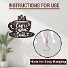 Iron Wall Decorations AJEW-WH0550-013-4