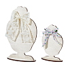 2 Bags 2 Styles Cute Girl Head Shaped Plywood Hairpin Display Rack ODIS-PH0001-94-1