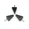 Triangle Natural Black Stone Pendants X-G-Q356-07-2