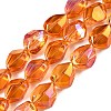 Electroplate Glass Beads Strands EGLA-T021-10E-1