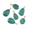 Natural Amazonite Pendants PALLOY-JF05881-01-1