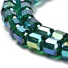 Electroplate Glass Beads Strands EGLA-D030-19F-3