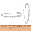 Iron Rhinestone Safety Pins Brooch Findings JEWB-E045-01C-P-3