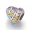 Retro 304 Stainless Steel European Beads X-OPDL-L013-19AS-1