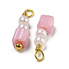 ABS Plastic Imitation Pearl Pendants KK-C046-03C-2