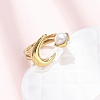Opaque Acrylic Imitation Pearl Cuff Rings RJEW-P177-03D-G-2