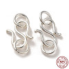 925 Sterling Silver S Shape Clasps STER-K177-05C-S-1