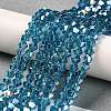 Transparent Electroplate Glass Beads Strands EGLA-A039-T3mm-B01-4