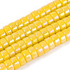AB Color Plated Opaque Glass Beads Strands GLAA-T026-3x6mm-P13-1