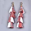 Polycotton(Polyester Cotton) Tassel Big Pendant Decorations FIND-S302-13G-1