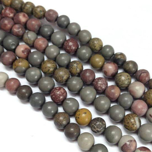 Natural Dendritic Jasper Beads Strands - Lbeads.com