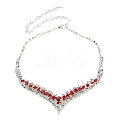 Alloy Rhinestone Necklaces & Stud Earring Sets for Women SJEW-U001-01P-01-1