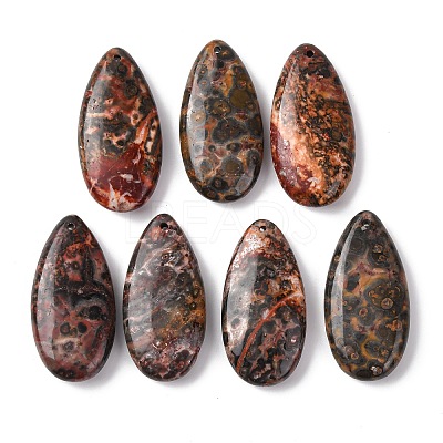 Natural Leopard Skin Jasper Pendants X-G-F731-04G-1