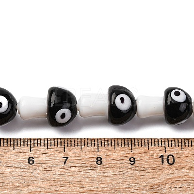 Handmade Evil Eye Lampwork Beads Strands LAMP-S069-01B-1