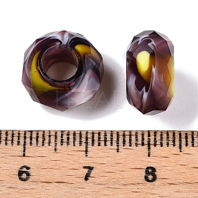 Two Tone Glass European Beads GDA009-4-1
