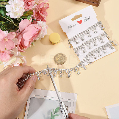 Flower Crystal Glass Rhinestone Cup Chains DIY-GL0005-73-1