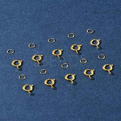 Brass Spring Ring Clasps KK-FS0001-50G-1