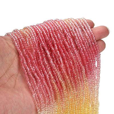 Transparent Painted Glass Beads Strands X1-DGLA-A034-T2mm-A07-1