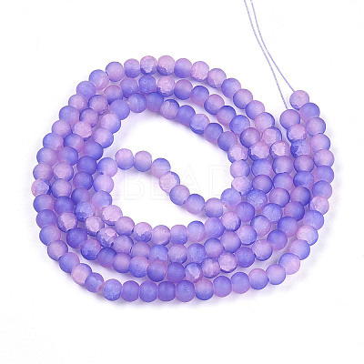 Crackle Glass Beads X1-GLAA-N009-6mm-08-1