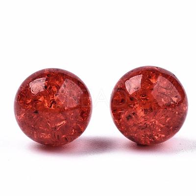Transparent Crackle Acrylic Round Beads Strands CCG-R002-12mm-02-1
