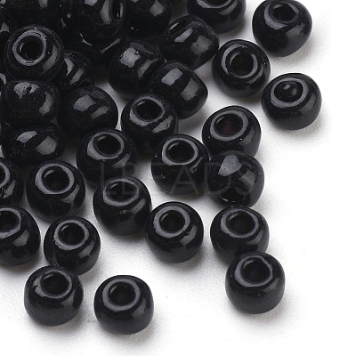 Baking Paint 6/0 Glass Seed Beads SEED-Q025-4mm-M07-1