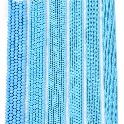 Opaque Solid Color Imitation Jade Glass Beads Strands EGLA-A044-P4mm-D08-1