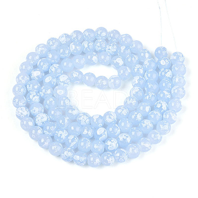 Baking Paint Glass Beads X1-DGLA-N015-8mm-06-1
