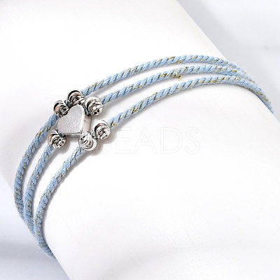 Polyester Multi-Strand Bracelets FB-CBA983F-02P-02-1