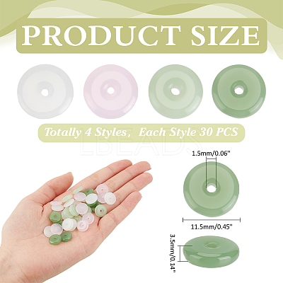 120Pcs 4 Colors Transparent Glass Beads GLAA-ME0001-23-1