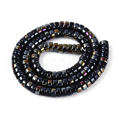 AB Color Plated Opaque Glass Beads Strands GLAA-T026-3x6mm-P01-1