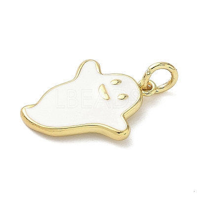 Halloween Theme Brass Enamel Pendants KK-L248-01G-06-1