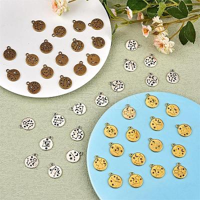 84 Pieces Zodiac Sign Charm Pendants 12 Constellation Charm Pendant Alloy Charm for Jewelry Necklace Earring Making Crafts JX557C-1