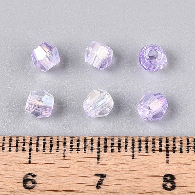 Transparent Spray Painted Glass Beads EGLA-N018-4mm-02-1