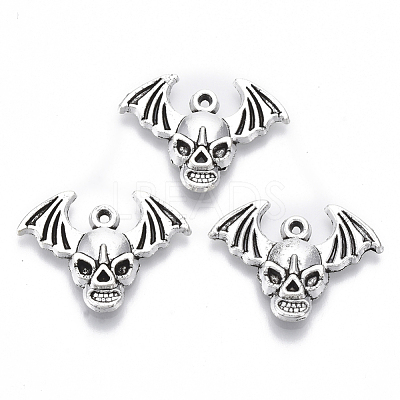 Tibetan Style Alloy Pendants TIBE-N010-08AS-RS-1