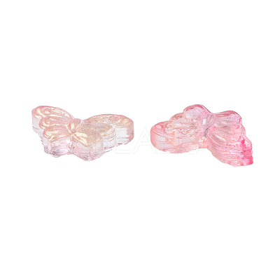 Transparent Spray Painted Glass Beads GLAA-S190-018A-A01-1
