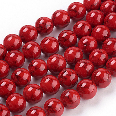 Synthetic Turquoise Beads Strands TURQ-H038-10mm-XXS17-1
