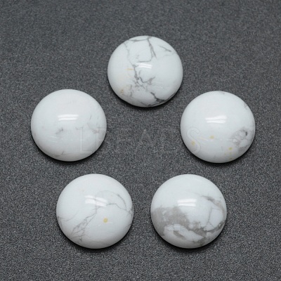 Natural Howlite Cabochons X-G-P393-R32-12mm-1