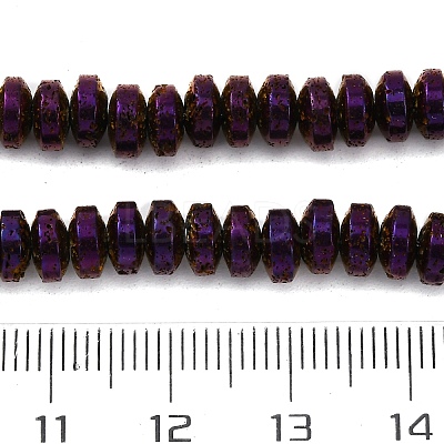 Electroplated Natural Lava Rock Beads Strands G-A256-E01-01I-1