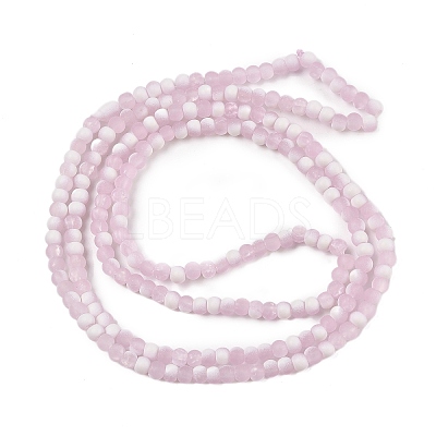 Frosted Crackle Glass Beads Strands GLAA-U001-4mm-M03-1