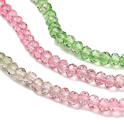 Transparent Painted Glass Beads Strands X1-DGLA-A034-T1mm-A18-1