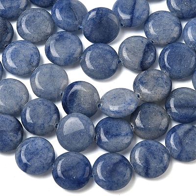 Natural Blue Aventurine Beads Strands G-L648-B24-15mm-02-1