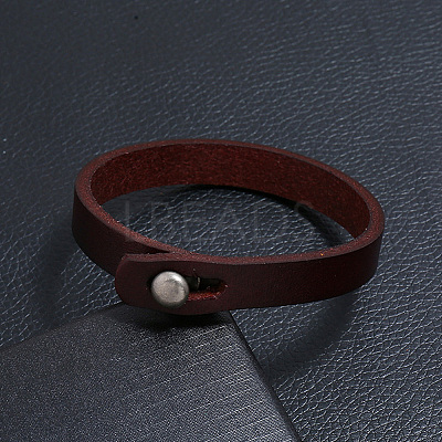 1Pc Punk Retro Ethnic Style Handmade Leather Bracelet Couple Literary Hand Strap Men BJEW-CL0001-02A-1