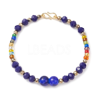 Glass Beaded Bracelets for Women BJEW-JB12137-01-1