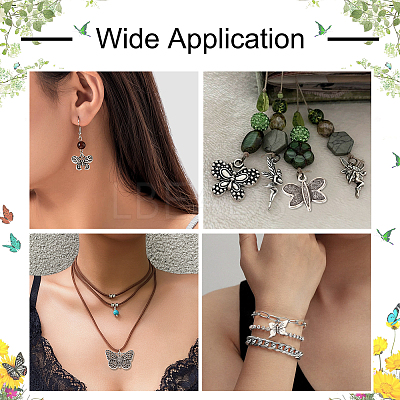 90Pcs 15 Style Tibetan Style Alloy Pendants FIND-TA0003-54-1