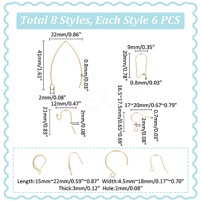 304 Stainless Steel Earring Hooks STAS-UN0001-34G-1