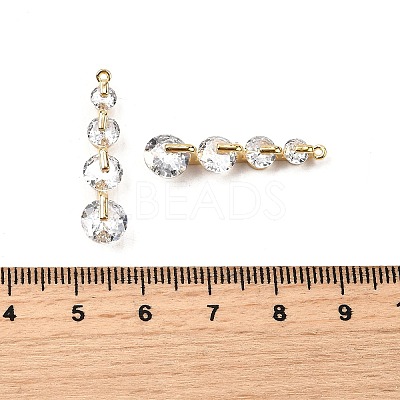 Brass Micro Pave Cubic Zirconia Pendants KK-F901-01B-G-1