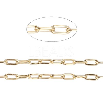 3.28 Feet Ion Plating(IP) 304 Stainless Steel Paperclip Chains X-CHS-F010-01A-G-1